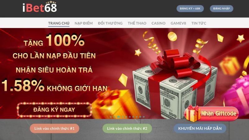 TRANG CHỦ 38 Ưu đãi khủng tại IBET68